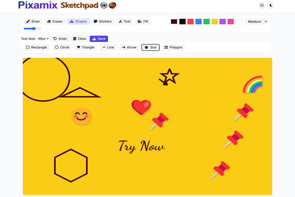 Pixamix Sketchpad Interface